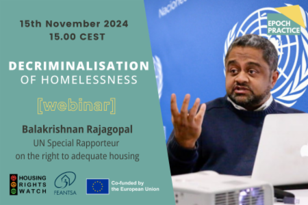 >Webinar n°5: UN Special Rapporteur on Adequate Housing - Decriminalisation