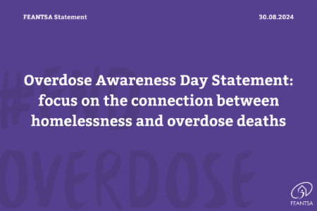 Overdose Awareness Day Statement: focus on the connection between homelessness and overdose deaths